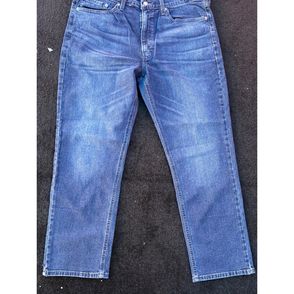 Levis 505 Regular Fit Jeans Mens 36x30 Medium Wash Blue Straight Leg Denim